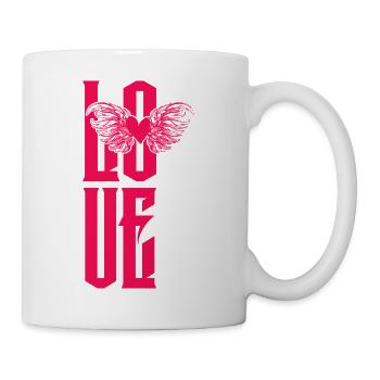 Cœur d’amour - Mug blanc - blanc - Droite