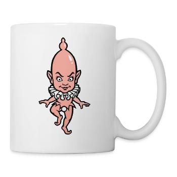Bébé Diable mignon avec collier - Mug blanc - blanc - Droite