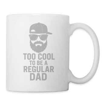 Cooler Papa: Bart, Cap & Brille – Vatertag Idee - Tasse - Weiß - Rechts