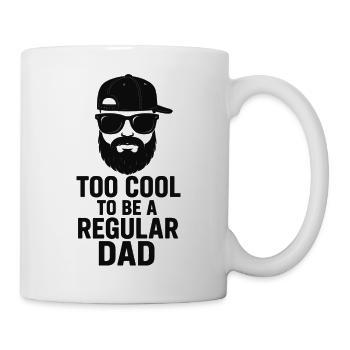 Cooler Papa: Bart, Cap & Brille – Vatertag Idee - Tasse - Weiß - Rechts