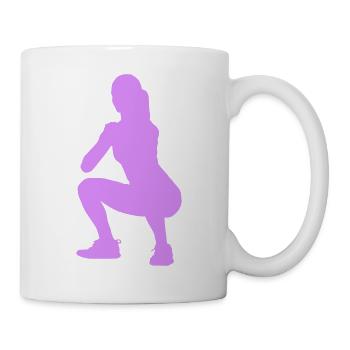 Squat Silhouette Figure - Mug - white - Right