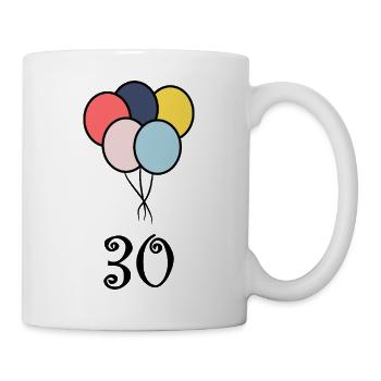 30. 30 YEARS. 30th ANNIVERSARY. 30 YEARS ANNIVERSARY. - Mug - white - Right
