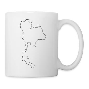 Thailand map outline - Mug - white - Right