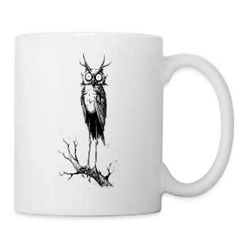Gothic-Eule - Tasse - Weiß - Rechts