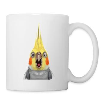 Expressive Cockatiel Pop Print - Mug - white - Right