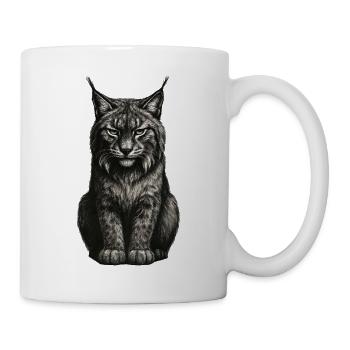 Black and White Cat Portrait - Mug - white - Right