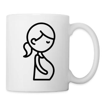 Schwangere - Tasse - Weiß - Rechts
