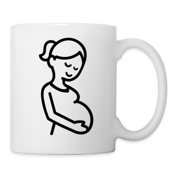 Schwangere - Tasse - Weiß - Rechts