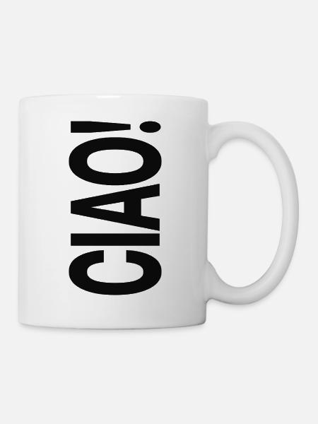 Ciao Typografie Statement Design - Tasse - Weiß