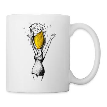 Junggesellenabschied JGA Bier - Illustration - Tasse - Weiß - Rechts