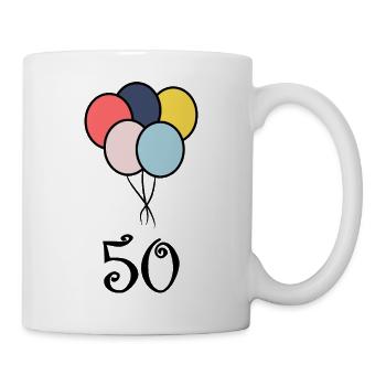 50. 50 YEARS. 50th ANNIVERSARY. 50 YEARS ANNIVERSARY. - Mug - white - Right