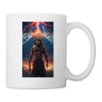 Donnerpharao vor der Pyramide - Tasse - Weiß - Rechts