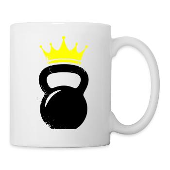 Kugelhantel Krone Gym Logo - Tasse - Weiß - Rechts