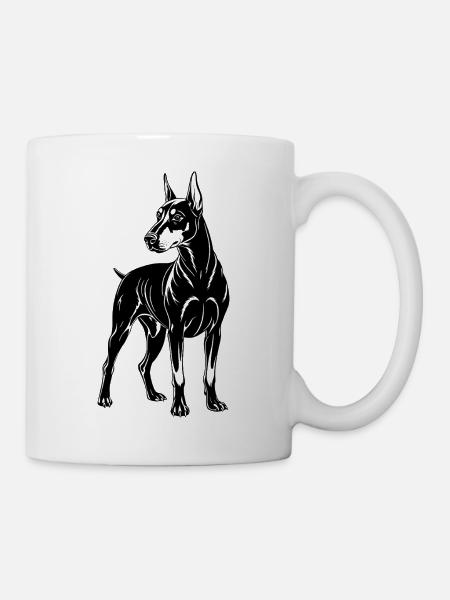 Dobermann - Tasse - Weiß