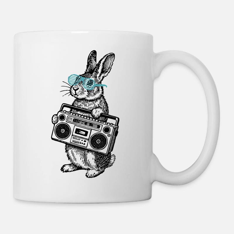 Boombox Bunny - Tasse - Weiß