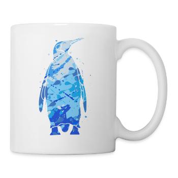 Pinguine bunt Jungen Herren Kinder Pinguin - Tasse - Weiß - Rechts