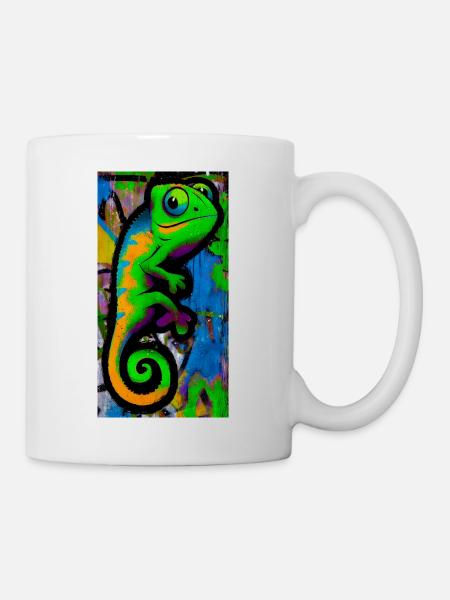 Chamäleon - Tasse - Weiß