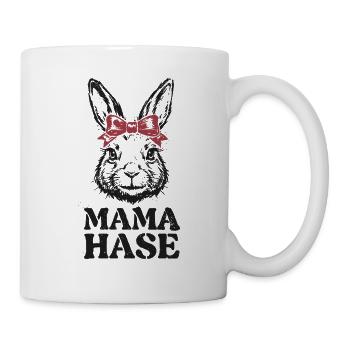 Mama Hase für Ostern und Muttertag - Tasse - Weiß - Rechts