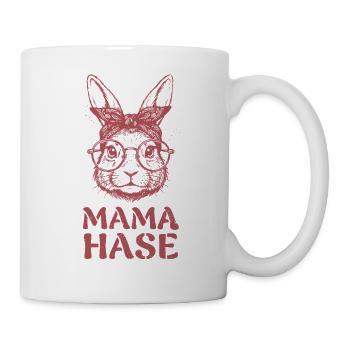 Mama Hase für Ostern und Muttertag - Tasse - Weiß - Rechts