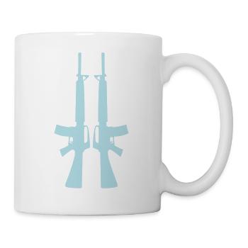 Double Rifle Silhouette - Mug - white - Right