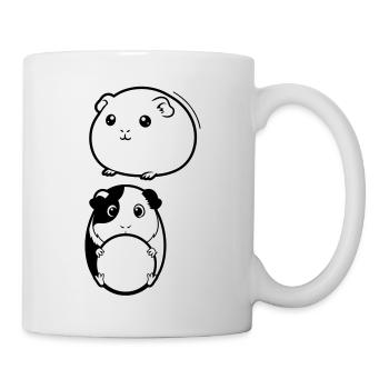 Two guinea pig heads - Mug - white - Right