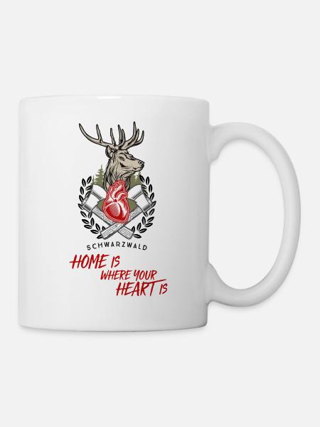Schwarzwald - where my heart is - Tasse - Weiß
