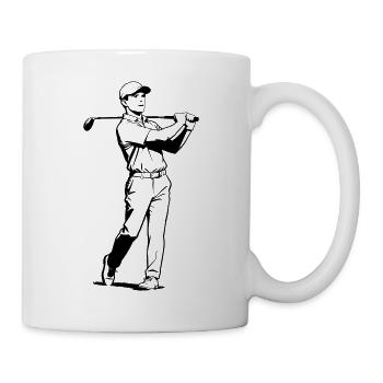 Golf - Tasse - Weiß - Rechts
