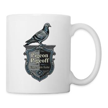 Pigeon Pigeoff Expert en Fuite - Tasse - Weiß - Rechts