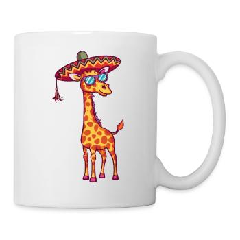 Giraffe Lustig Sombrero - Tasse - Weiß - Rechts