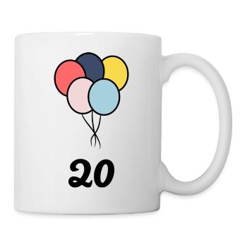 20. 20th ANNIVERSARY. 20 YEARS ANNIVERSARY. 20 YEARS. - Mug - white - Right
