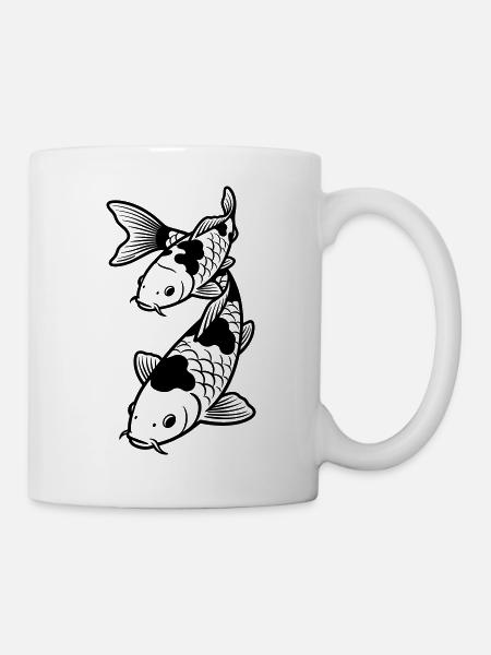 Koi-Karpfen - Tasse - Weiß