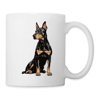 Doberman Portrait - Mug - white - Right