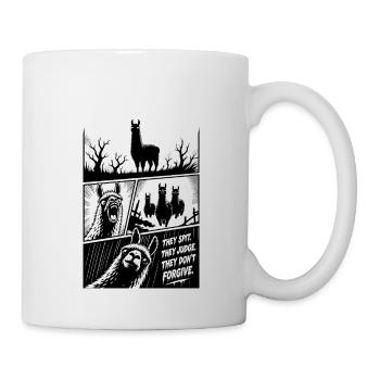 Llamas They Spit They Judge Horror - Mug - white - Right