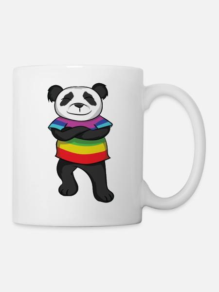 Panda Rainbow Pride  with Attitude - Tasse - Weiß
