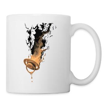 Brennender Schnuller - Tasse - Weiß - Rechts
