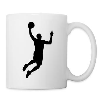 Basketball Silhouette - Tasse - Weiß - Rechts