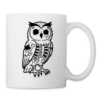 Zombie-Eule - Tasse - Weiß - Rechts