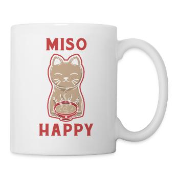 MISO Happy Japanese Cat - Mug blanc - blanc - Droite