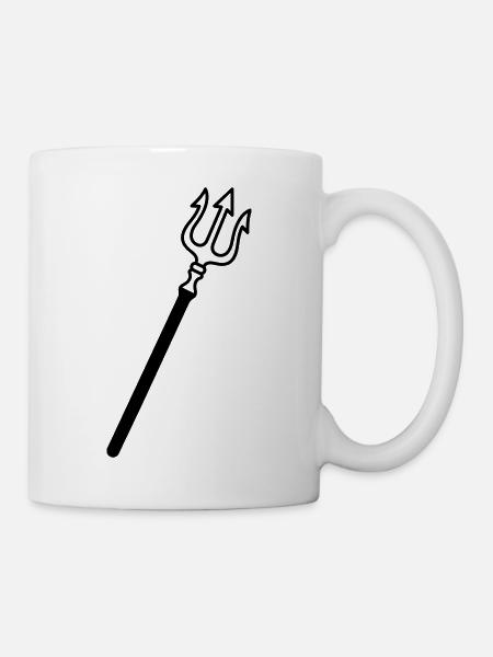 Dreizack - Tasse - Weiß