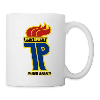 JP - Junge Pioniere immer bereit (mehrfarbig) - Tasse - Weiß - Rechts
