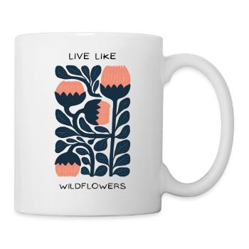 Live like wildflowers - Mug - white - Right