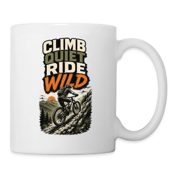 MTB Mountain Bike Trail Climb Quiet Ride Wild - Mug - white - Right