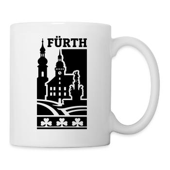Fürth Silhouette Wahrzeichen - Tasse - Weiß - Rechts