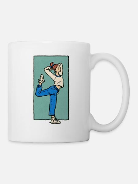 Yoga - Female #1 - Tasse - Weiß