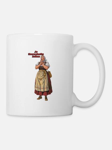 Dirndl Retro Jo Herrschaftszeiten - Tasse - Weiß