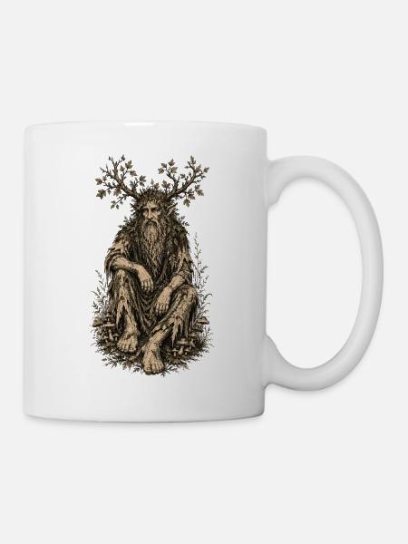 Sitzende Leshy - Tasse - Weiß