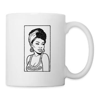 Black female portrait #1 - Tasse - Weiß - Rechts