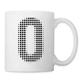 Buchstabe O – Punktmuster Initial Design - Tasse - Weiß - Rechts