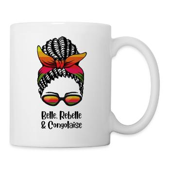 Belle Rebelle Congolaise T-Shirt Cadeau Humour - Mug blanc - blanc - Droite