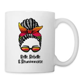 Belle Rebelle Et Reunionnaise T-Shirt Cadeau Hu... - Mug blanc - blanc - Droite